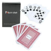 100% PLASTIC New Poker Size Good Playing Cards Excellent raudona