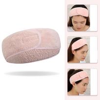 Lipni SPA makiažo audinys Galvos juosta Balta Stretch Sport 1 vnt rožinė