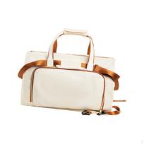Travel Duffle Bag Carry on Tote Adjustable Strap Luggage for Outdoor Sports smėlis