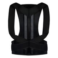 1 vnt sustiprinto diržo juosmens kolonos laikysenos koregavimo liemenė su reguliuojamu nugaros atramos dirželiu, pečių stuburu, kaklo tempimo treniruokliu M (40-50KG) black