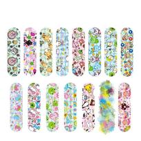 100 vnt. Mielų pleistrų vaikams, Gražūs animaciniai hemostatiniai pleistrai, Minkšti, kvėpuojantys, vandeniui atsparūs, Lipnūs tvarsčiai