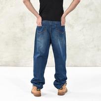 2024 Fashion Autumn/Winter New Loose And Fat Plus Hip Hop Large Skateboarding Pants 30 tamsiai mėlyna spalva
