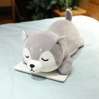 Cute Corgi &Shiba Inu Dog Plush Toys Kawaii Lying Husky Pillow Stuffed Soft Animal Dolls Children Baby Gift 50cm yellow