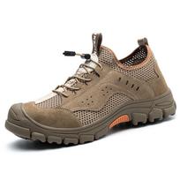 Labor Insurance Shoes Men's Anti-smashing and Anti-piercing Large-net Work Shoes Wear-resistant Construction Site Safety Protective Shoes 38