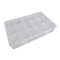 Plastic Storage Box with Adjustable Compartments Large Capacity Food Grade BPA Free Transparent white