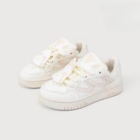 Summer New Hong Kong Style All-Match White Shoes Women's Mesh Color Matching Thick-Soled Casual Sneakers Women's 36 balta