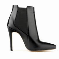 Moteriški žieminiai batai iki kulkšnies, šilti, su užtrauktuku, smailu priekiu, 11 cm aukščio kulniuku, moteriški batai, trumpi Botas, moteriški elegantiški batai, didelis dydis 35 juoda