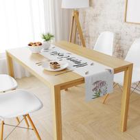 Velykų stalo vėliava, skalbiniai, spausdinti Svetainės stalo galo stalas Šventinė dekoratyvinė staltiesė 33cmx180cm ZQ2-9 beige