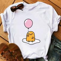 Gudetama Lazy Egg Yolk Print T Shirt Women Summer Funny Kawaii Graphic Cartoon Tshirt Female Cool S balta