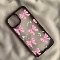 Puikus rožinis lankas telefono dėklas, skirtas iPhone 14 Pro Max 15 13 12 Mini 11 XR XS X 7 8 Plus INS Korėjos Bowknot smūgiams atsparus kieto viršelio dangtelis For iPhone7or8 SE20