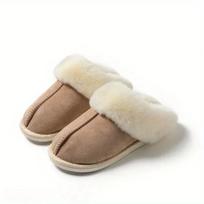 Šlepetės Moterims Unisex Patalpų Šiltos Pliušinės Moteriški Batai Neslystantys Namų Šlepetės Buitiniam Naudojimui Rudens Žiemos Sandalai Moteriški Batai 40 beige