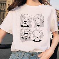Japanese Anime Ahegao T-Shirt Unisex Harajuku Boku No Hero Academia T-Shirt Senpai Funny Tshirt L