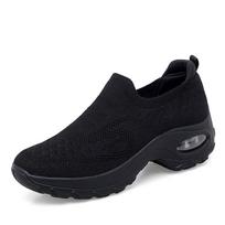 Tenis Feminino Women Tennis Shoes Gym Sport Shoe Woman Tenis Slip on Air Mesh Trainers Lady Flat Sneakers 36 juoda
