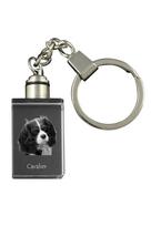 Cavalier King Charles Spaniel - Crystal key ring with dog photo, illuminated key ring, unique gift by Art-Dog brand skaidri