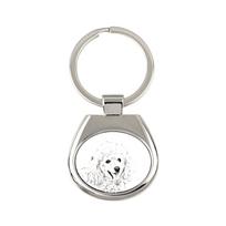Pudelis - raktų pakabukas su šunimi, raktų pakabukas su spauda, ​​personalizuotas pakabukas iš prekės ženklo Art-Dog sidabras