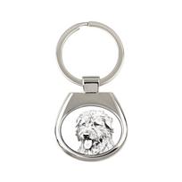 Glen of Imaal Terrier, Airijos Glen of Imaal Terrier - raktų pakabukas su šunimi, raktų pakabukas su raštu, personalizuotas pakabukas iš prekės ženklo Art-Dog sidabras