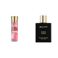 Bella Vita Luxury Senorita Women Body Spray Mist for Refreshing Floral & pomegranate Long Lasting Fragrance with Mint 150 Ml pink