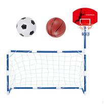 Krepšinio lankas su futbolo vartų tinkleliu 2 viename lengvai surenkama nešiojama futbolo lenta
