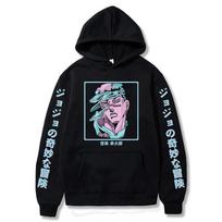 Naujas Anime JoJo Bizarre Adventure Jotaro Kujo Spaudas Džemperis Unisex Harajuku Didelio dydžio Vintažinis Unisex Gatvės drabužiai Didelio dydžio Drabužiai Viršūnės L gray