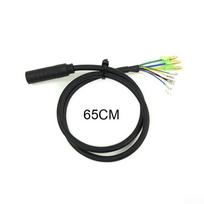 For Bafang Motor Extension Cable Front Rear Wheel Rubber Copper Wire Riding 65CM black