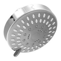 Removable Shower Head Chrome High Pressure Sprayer 5 Setting Convenient gray