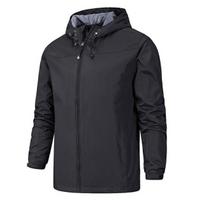 WTEMPO Men Large Size Jacket Hooded Windbreaker Jacket Windproof and Waterproof Solid Color Outdoor Windbreaker Jackets XXXXXL raudona