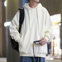 American Retro Solid Color Hong Kong Style Simple Sweatshirt for Men Spring and Autumn New Loose Casual Trendy Brand Hooded Jacket for Men M