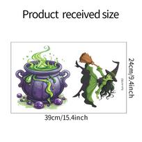 Fun-m182 Halloween Witch Magic Potion Home Bathroom Bathroom Decoration Toilet Sticker 24*39CM/fun-m182