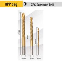 6-Piece Step Drill Set with Plastic Box - Ideal for Hole Opening and Expansion Cutting