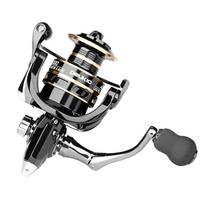 2024 m. spiningo žvejybos ritė, 12 kg maks. Drag Carrete De Pesca 5.2:1 Metalinės rankenos žvejybos ritė, jūros vandens žvejybos ritė, skirta žvejybos reikmenims 1&2000 Series juoda