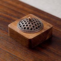 Household Decoration Walnut Fragrance Diffuser Incense Spice Incense Burner brown