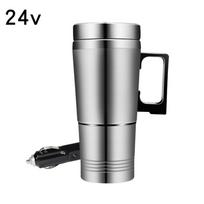 Elektriniai automobiliniai virduliai, verdantys šilumos puodeliai, izoliuoti, izoliuoti buteliai, 300 ml 24 V nerūdijantis plienas 24V white