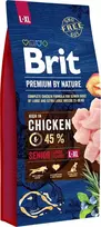 Sausas šunų maistas Brit Premium by Nature Senior L+XL 15 kg – vištiena, 27% baltymų, 14% riebalų, dideliems ir milžiniškiems senjorams