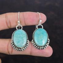 Amazonite Earring Very Pretty Gemstone Earring Handmade Jewelry 925 Sterling Silver Earring Stylish Earrings Gifts For Wife Elegant Jewelry