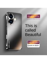 Naujas matinis iPhone 16 dėklas – Apsauginis dangtelis su galvanizuotu objektyvu ir smūgiams atspariu dizainu Viso korpuso iPhone 16promax dėklas PC + TPU&For iPhone 16 balta