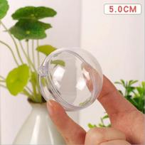 Skaidrus Atviras Plastikinis Kalėdų Dekoro Rutulys Burbulas Ornamentas Dovana Dovanų Dėžutė 5CM beige