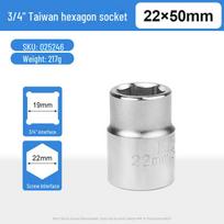 Taiwan-Made Heavy-Duty 3/4 Hex Socket Pneumatic Blaster 21mm - Short Sleeve Head