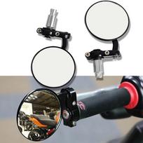 Black Harley motociklo modifikuotas vairo galinio vaizdo veidrodis skirtas elektromobiliams ir motociklams. Glass