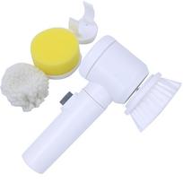 Elektrinis valymo šepetys 5-in-1 Magic baterija maitinamas šveitiklis virtuvei White balta