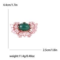 Fashion Alloy Enamel Cat'S Eye Begonia Brooch High-End Atmospheric Women'S Clothing Corsage Ornament Pin white