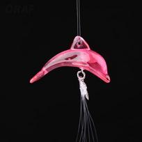 1vnt metalinis vamzdelis Dolphin Wind Chime Namų sodo Ornamento pakabuko dekoras 40cm mėlyna