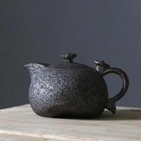 Rūdžių glazūruotas keraminis arbatinukas virdulys, arbatinukas, Kung Fu arbatos rinkinys, gėrimai, naujiena Ceramic teapot