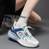 Kvėpuojantys sportiniai batai, vyriški korėjietiški, universalūs bėgimo bateliai storu padu 35