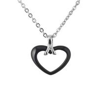 Collier - July - Argent Massif Rhodié 925 - Noir - Acier - Céramique