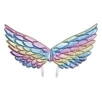 „Angel Wings“ suaugusiems vaikams skirtų „cosplay“ kostiumų aksesuarai „Unisex“ blizgantys medžiaginiai sparnai, skirti Helovyno scenos fotografijai auksinė