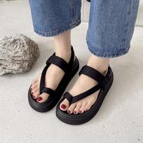 2024 Women's Summer Flip-toe Sandals Comfort Casual Sport Sandals Women Beach Flat Women Platform Sandals Green Roman Sandal 35
