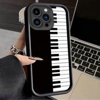 Piano Keys Printed Fashion Case Flexible Soft Silicone TPU Shell Full Back Cover for iPhone Samsung iPhone 5 juoda