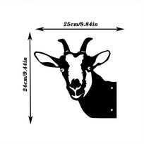 1pc Iron Silhouette Goat Shape – Garden Farm Fence Stake Decoration, Display Rack, Home and Room Wall Decor, Elegant Wall Plaque smėlis