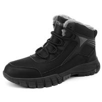 Fashion Men Winter Boots With Fur Warm Snow Non-slip Men Work Casual Shoes Waterproof Leather Sneakers High Top Ankle Boots Plus Size 46 46 žalia