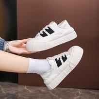 Fashion 2024 New Women's Stable Thick Sole Sports Shoes Fashionable Spring and Autumn Vulcanized Lace Up Shoes 40 brown